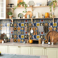 Carreaux Adhésifs Crédence 15 cm, 27 Motifs Colorés, 12 ou 24 Pièces