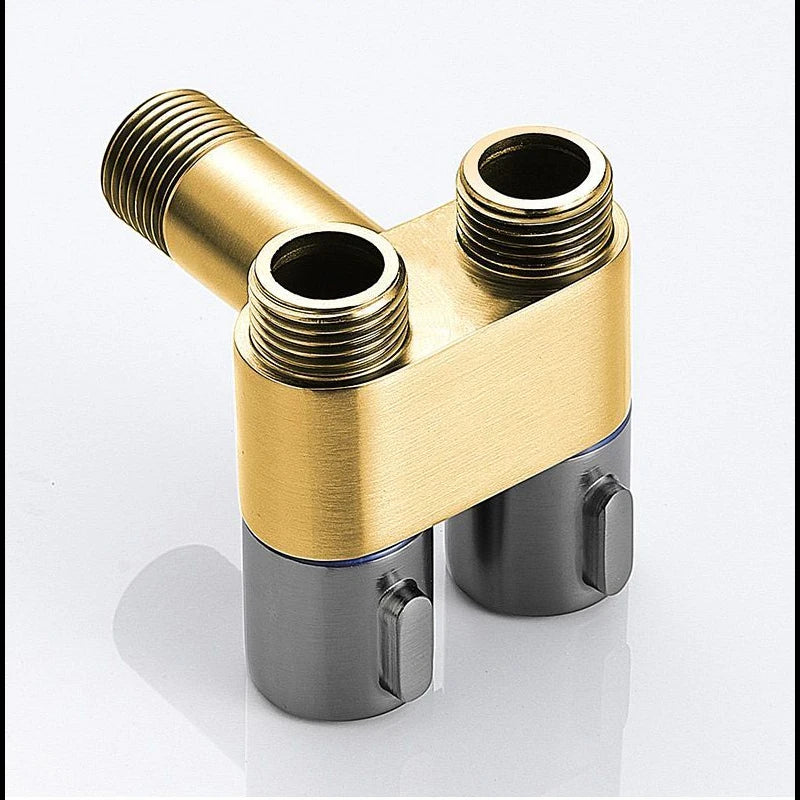 Douchette WC Kit Double Sortie Robinet d'Angle Laiton