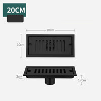 Caniveau de Douche Inox 304 Brossé ou Noir, 20 à 60 cm