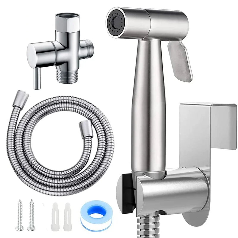 Douchette WC Pistolet Portable Inox et Cuivre
