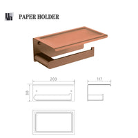 Ensemble d'Accessoires de Salle de Bain Or Rose Brossé