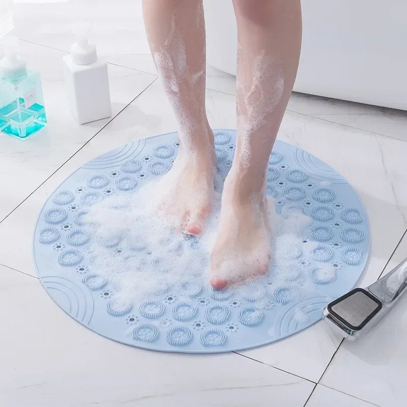 Tapis de Douche Rond Antidérapant Massant PVC