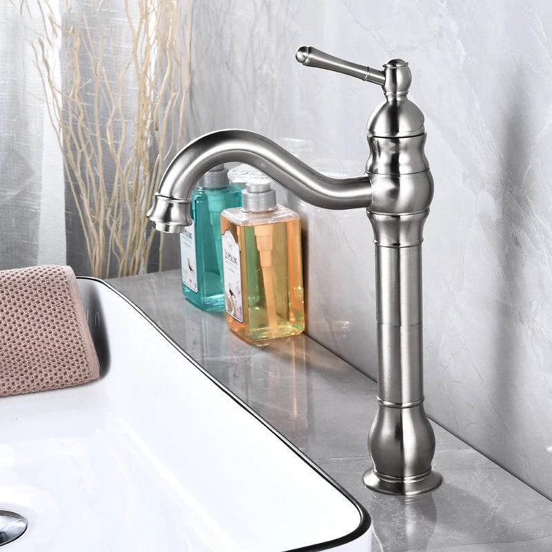 Robinet Lavabo Laiton Trou Unique 6 Finitions