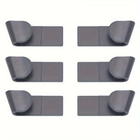 Range-Couvercle Mural Adhésif Gris Foncé, Lot de 3 Paires, 8,8 x 3,7 cm