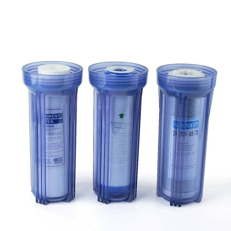 Filtre à Eau Sous Évier 3 Étapes Transparent Sédiments UDF et Charbon CTO