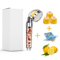 Pommeau de Douche Vitamine C Filtrant Parfumé Citron, Rose, Lavande ou Jasmin