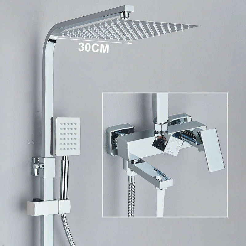 Colonne de Douche Laiton Bain-Douche, Pommeau Pluie 20 à 30 cm
