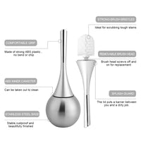 Brosse WC Boule Design Base Inox avec Poignée ABS, 3 Finitions