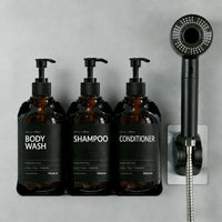 Distributeur de Savon Mural Douche Sans Perçage Lot de Flacons