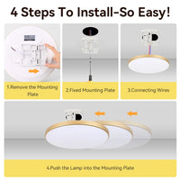 Plafonnier LED Rond Cuisine Ultra-Plat 5 cm Gradable, 30 ou 40 W