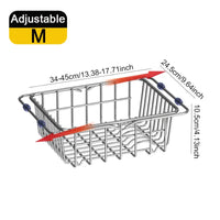 Égouttoir à Vaisselle Extensible en Inox pour Évier, 3 Tailles