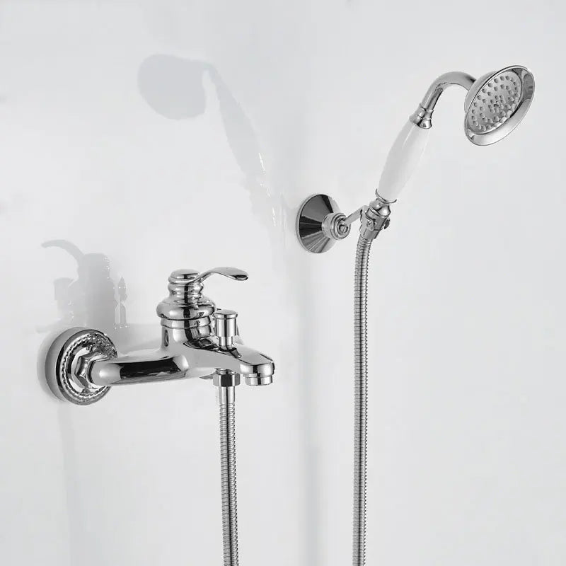 Colonne de Douche Classique Laiton Douchette Main Baignoire