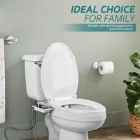 Bidet WC Non Électrique Ultra-Fin 5 mm Noir et Chromé Eau Froide