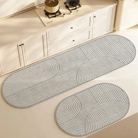 Tapis de Cuisine Antidérapant Lavable Absorbant Motifs Géométriques 40 à 160 cm