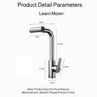 Mitigeur Cuisine Extractible Cascade Inox, 3 ou 4 Modes de Jet