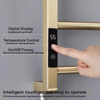 Sèche-Serviette Électrique Mural 5 Barres Tactile Inox 110 W