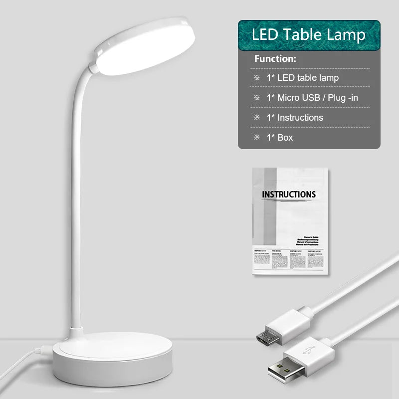 Lampe de Table LED Rechargeable USB à la Pièce, 3 Modèles