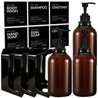 Distributeur de Savon Mural Douche Sans Perçage Lot de Flacons