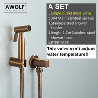 Douchette WC Shattaf Inox et Laiton Multi-Finitions