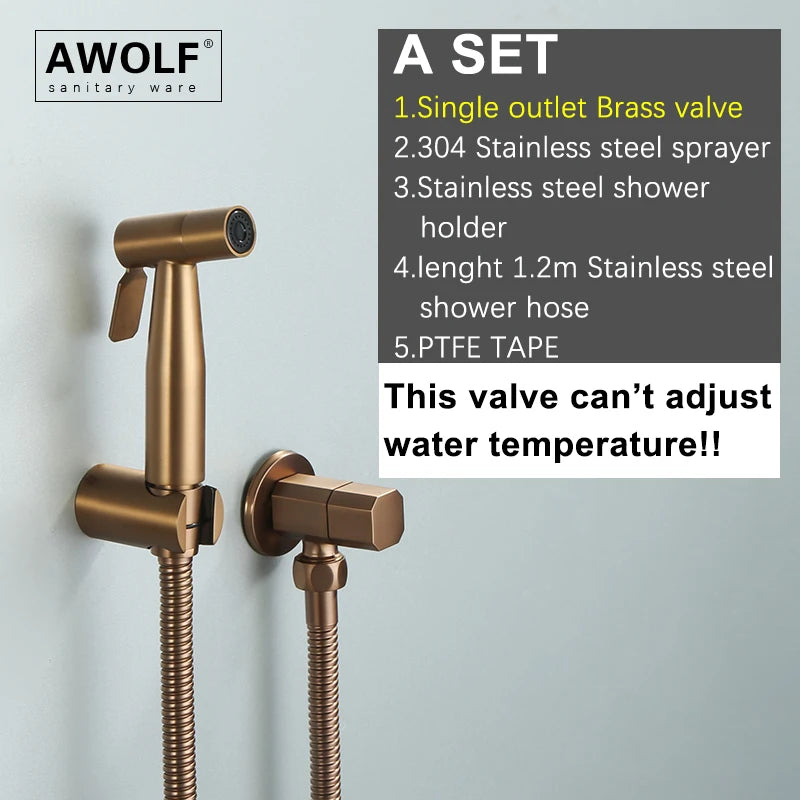 Douchette WC Shattaf Inox et Laiton Multi-Finitions