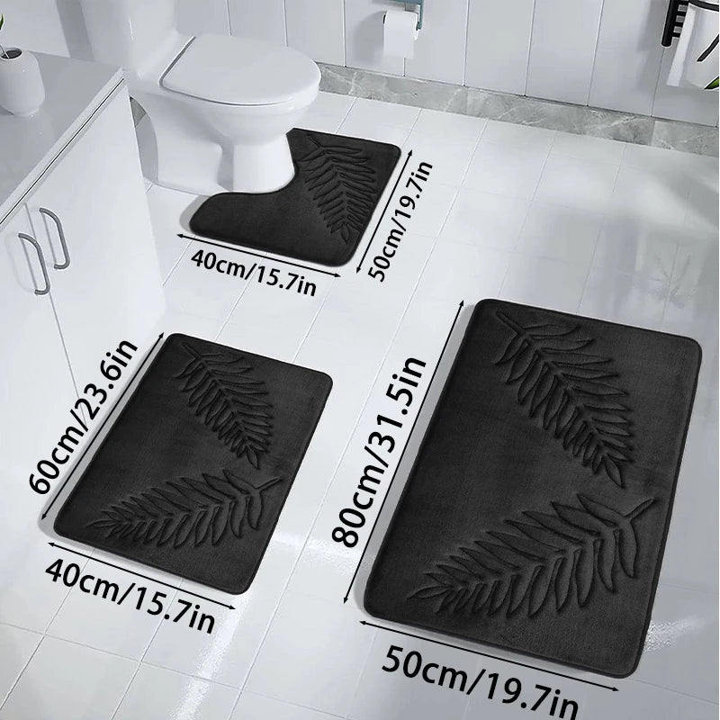 Tapis de Bain Antidérapant Lot de 3 Pièces
