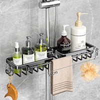 Étagère de Douche sur Barre Aluminium Sans Perçage