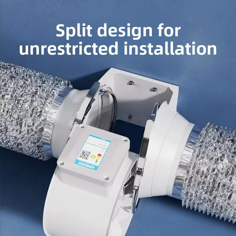 Aérateur Extracteur Salle de Bain en Ligne pour Gaine 200 mm 130 W
