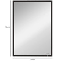 Miroir Mural Rectangulaire Noir ou Blanc 50 x 70 cm