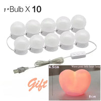 Kit 10 Ampoules LED Miroir Coiffeuse USB ou Veilleuse Ronde à Détecteur