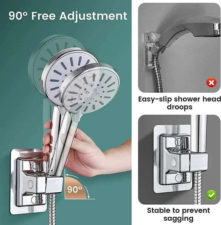Support de Pomme de Douche Auto-Adhésif Sans Perçage