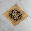 Bonde de Douche Carrée Laiton Sculpté 15 x 15 cm, 3 Motifs