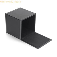 Boîte à Mouchoirs Carrée en Cuir PU Noir 13,5 cm