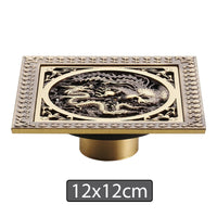 Bonde de Douche Carrée Laiton Multi Finitions 10 à 30 cm
