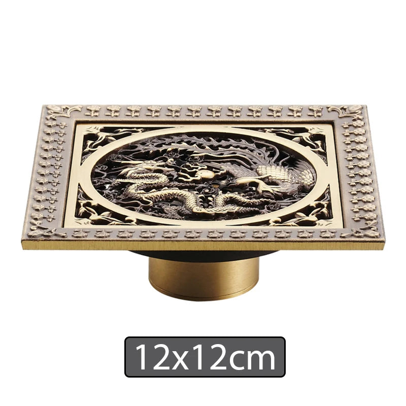 Bonde de Douche Carrée Laiton Multi Finitions 10 à 30 cm