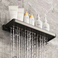 Étagère de Douche Murale Rabattable en Métal Étanche