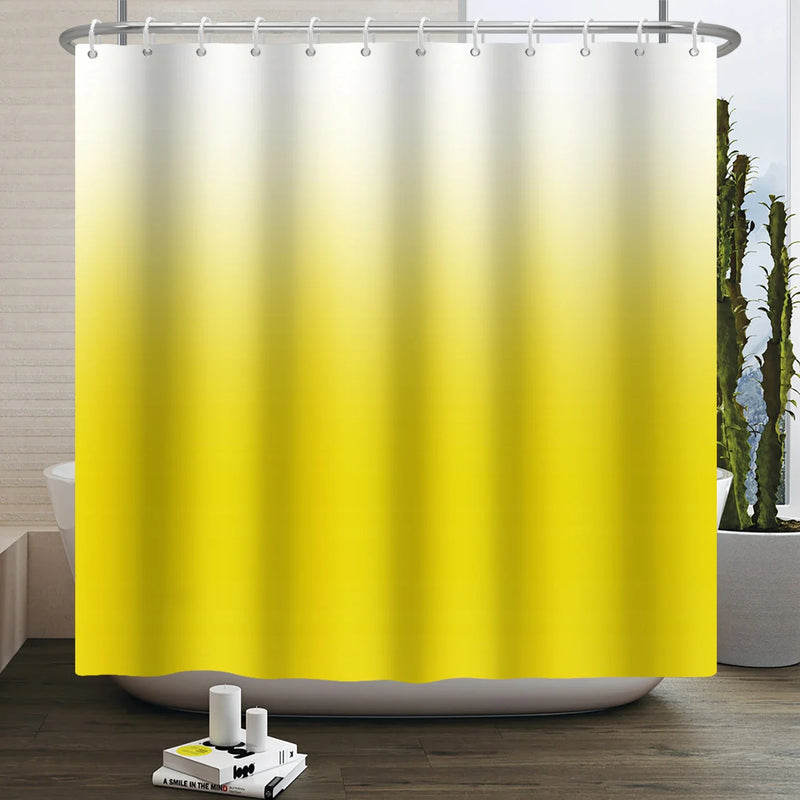 Rideau de Douche Ombré Uni ou Dégradé en Polyester, 48 Coloris, 5 Dimensions