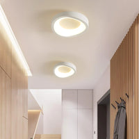 Plafonnier LED Cuisine Forme Organique Noir Blanc