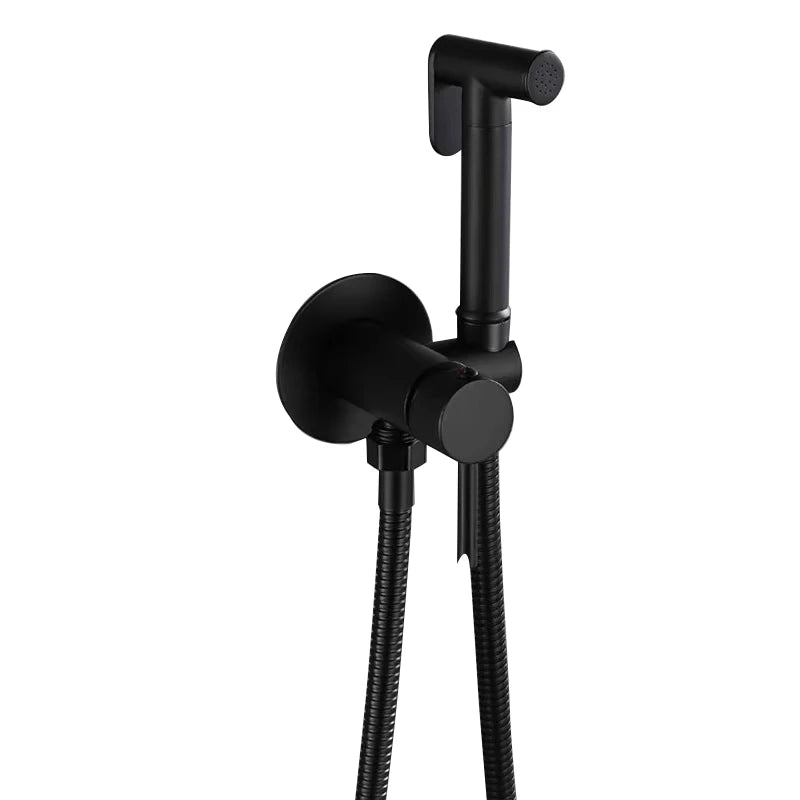 Douchette WC Mitigeur à Platine Ronde en Laiton, 5 Finitions