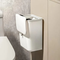 Poubelle Murale de Cuisine Blanche à Couvercle Rabattable, 7 ou 9 L