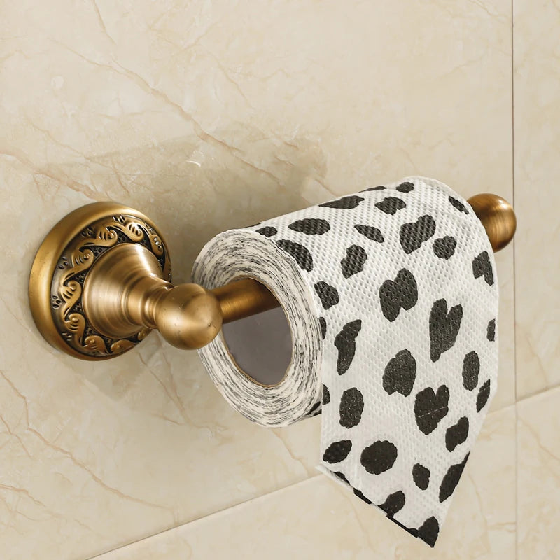 Accessoires Salle de Bain Aluminium Laiton Antique à la Pièce, 21 Articles
