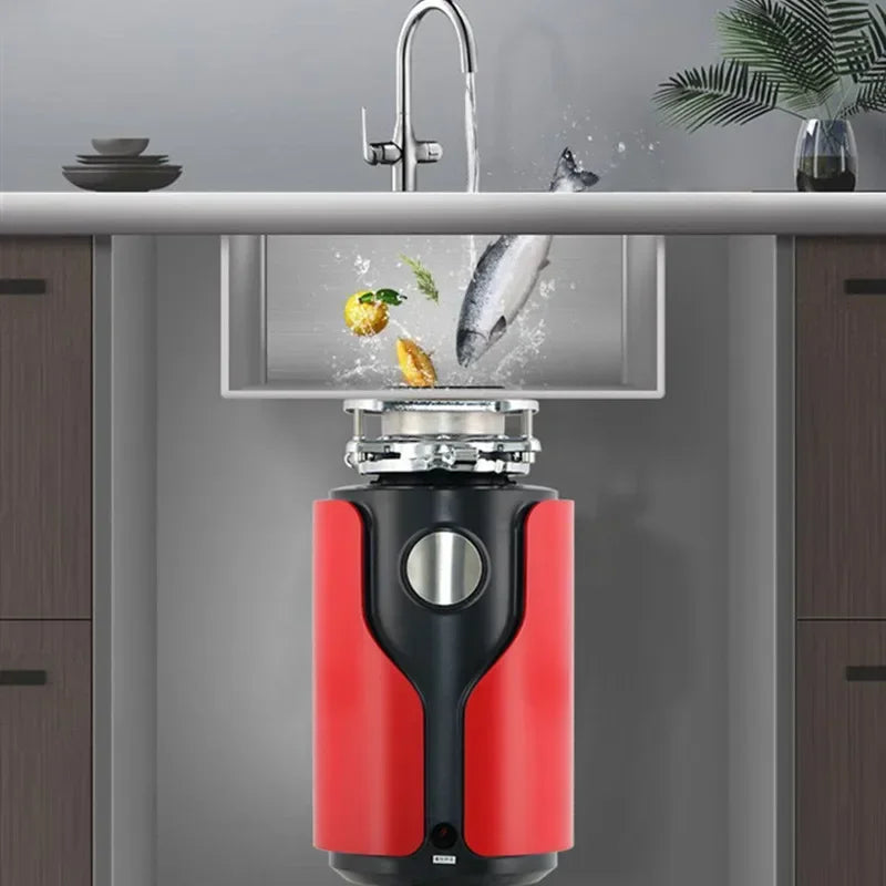 Broyeur d'Évier 560 W avec Interrupteur Sans Fil, Meulage en 7 Niveaux