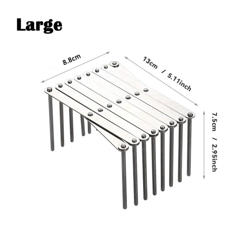 Range-Couvercle Pliable Extensible Inox pour Casseroles, Assiettes et Bols, 2 Tailles
