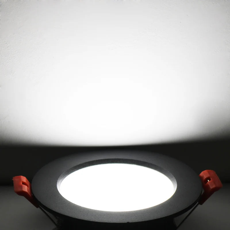 Downlight LED Cuisine Encastré Lot de 6 Blanc Noir