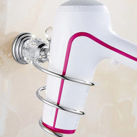 Accessoires Salle de Bain Chromé Cristal Frise Grecque à la Pièce, 17 Articles