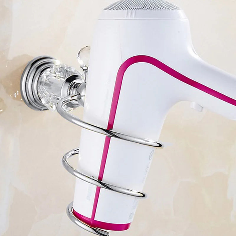 Accessoires Salle de Bain Chromé Cristal Frise Grecque à la Pièce, 17 Articles