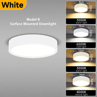 Plafonnier LED Cuisine en Saillie Rond Doré Noir Blanc 8 à 14 cm