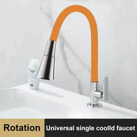 Robinet de Cuisine Flexible Eau Froide en Silicone, Pivotant 360°, 3 Coloris