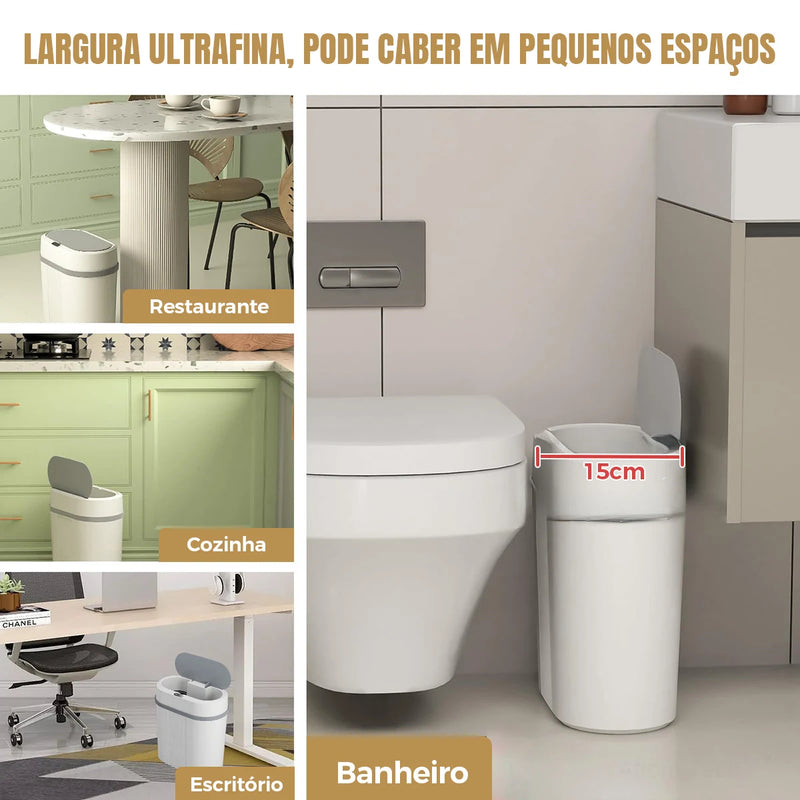 Poubelle Automatique 12L Capteur Étanche