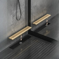 Caniveau de Douche Rectangulaire Inox 304 Anti-Odeur 10 x 60 cm