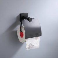 Accessoires Salle de Bain Aluminium Noir Mat à la Pièce, 19 Articles